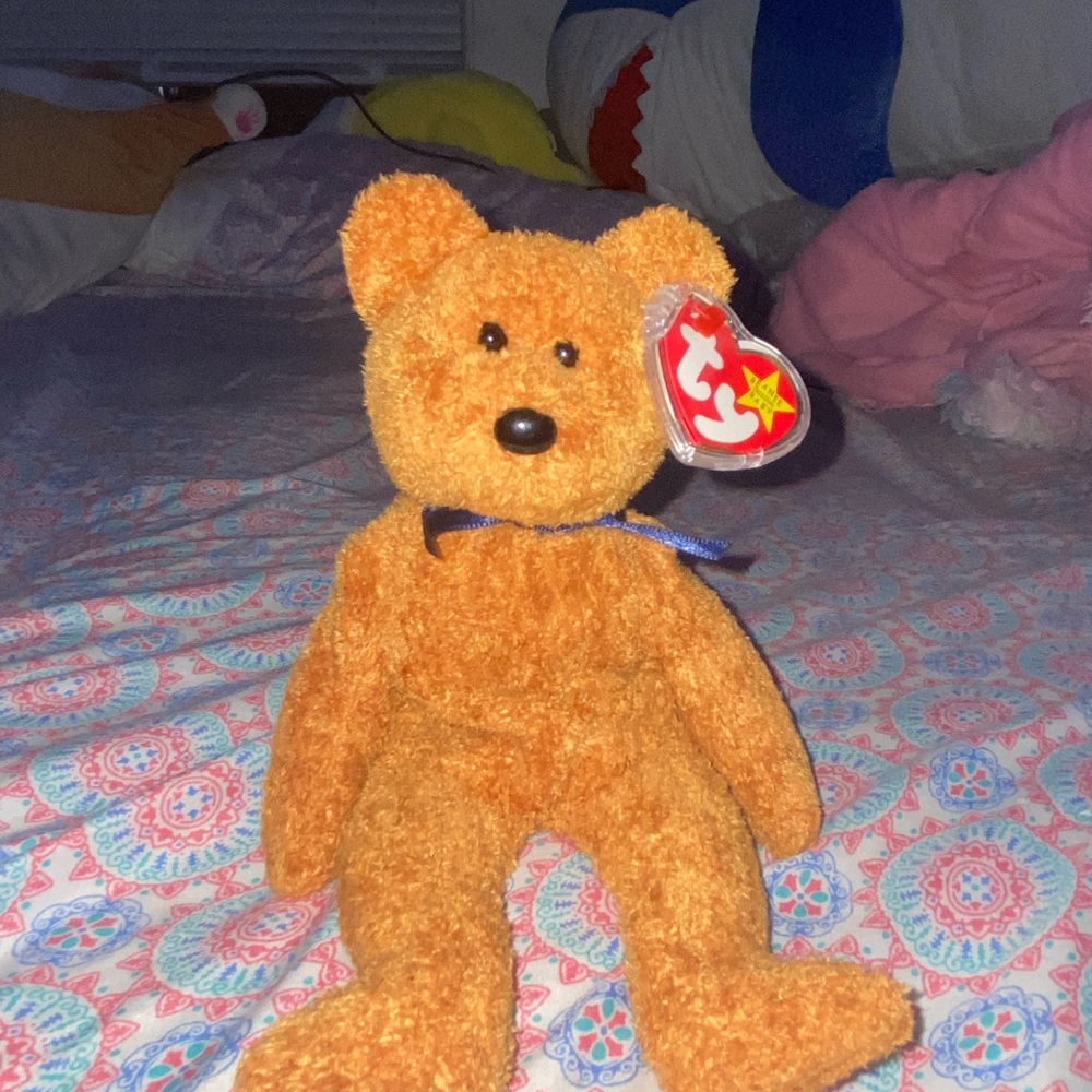 Ty Orange Teddy Bear Plush Toy